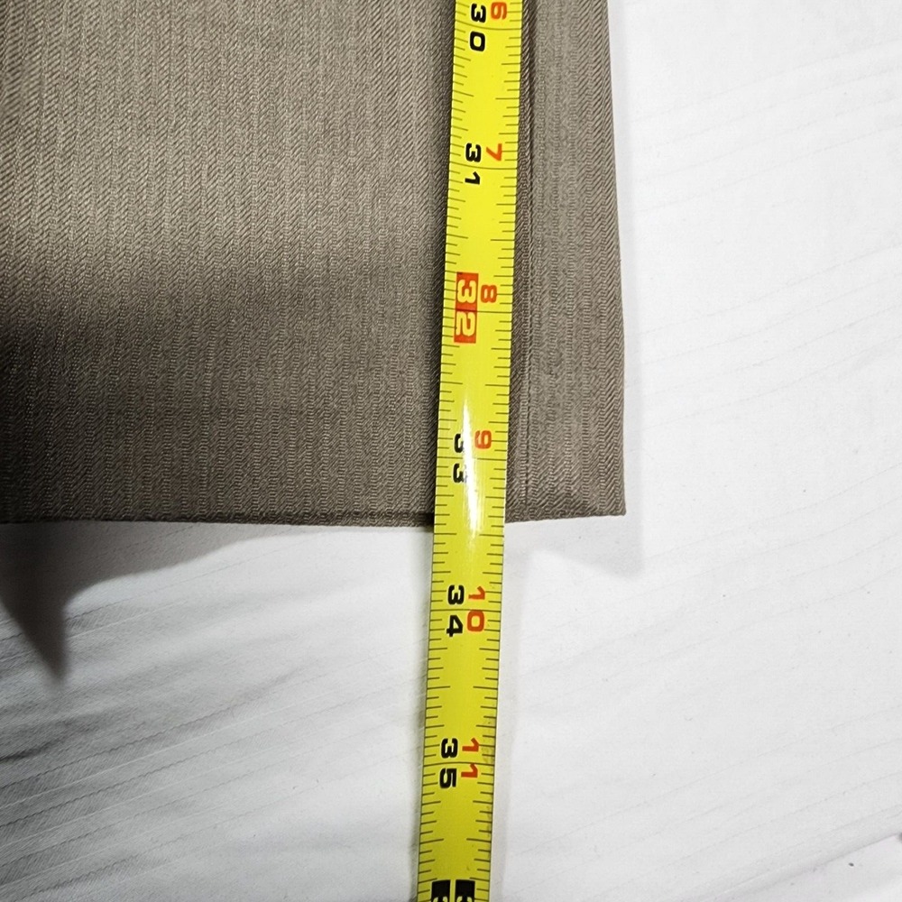 Kenneth Cole Pants Mens Size 34x34 Khaki Casual Button Zip Flat Front Belt Loops - Picture 14 of 16
